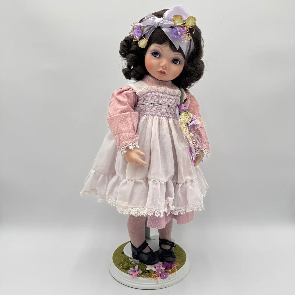 Vintage Kay McKee Shy Violet Porcelain Doll Hamilton Collection 1991 w/ Box Auth